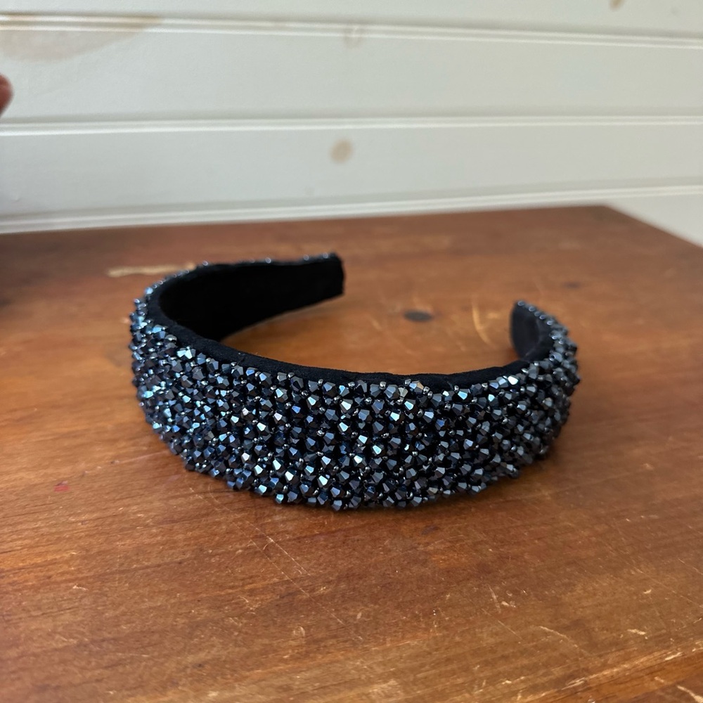Black Beaded Headband